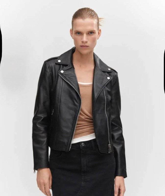 Кожаная куртка Mango, размер S