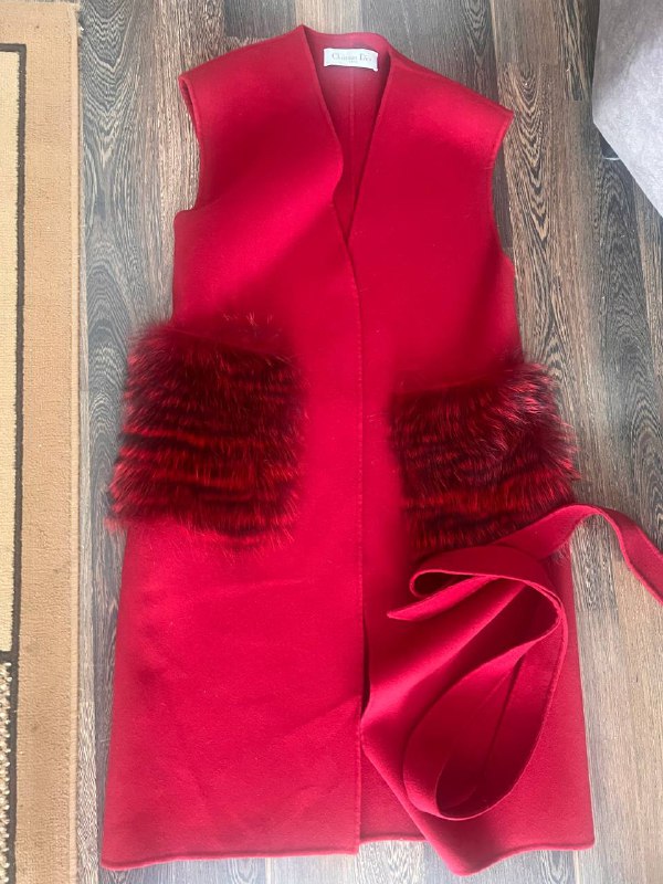 Christian Dior пальто женское красное M,L