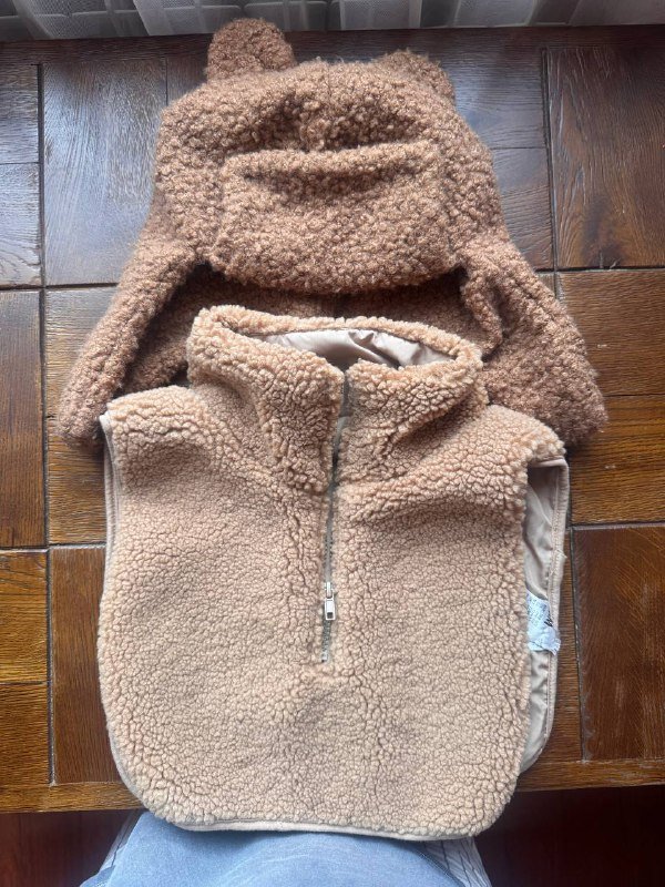 Шапка с ушками и воротник