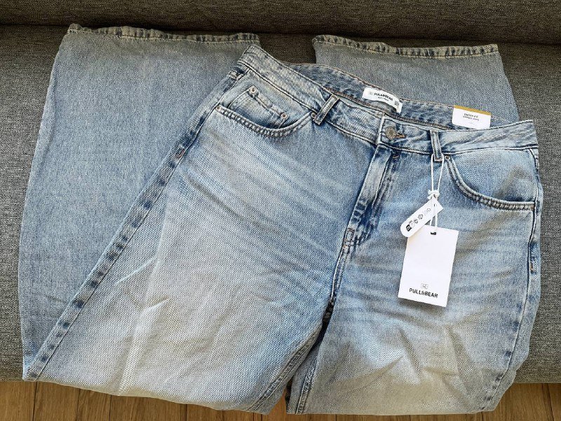 Свитер Mango, Pull&Bear джинсы светлые 8