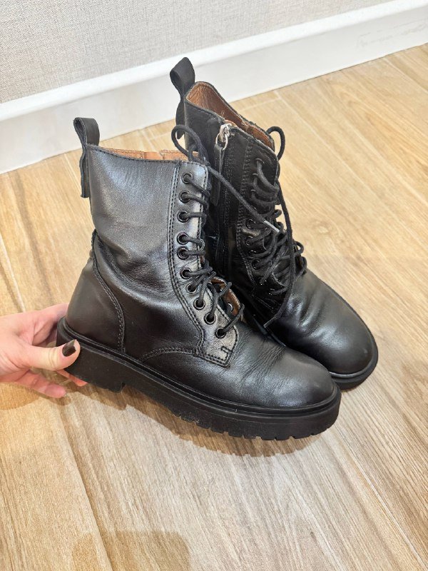 Детские кожаные ботинки Zara 37 размер