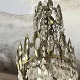 Антикварная металлическая люстра 1