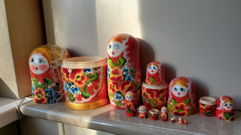 Матрёшки ручного изделия, 10 штук в комплекте 4