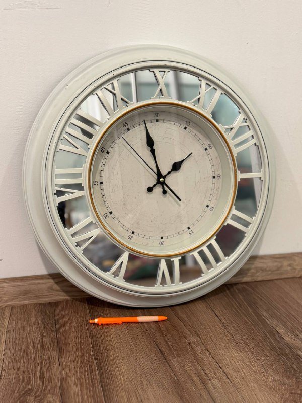 Настенные декоративные часы Paris и белые с зеркальными элементами 2