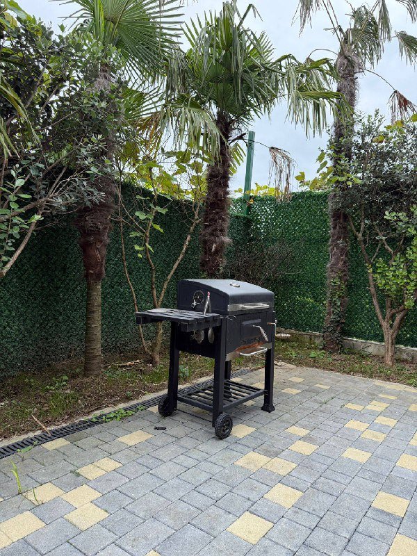 Мангал гриль с крышкой и термометром