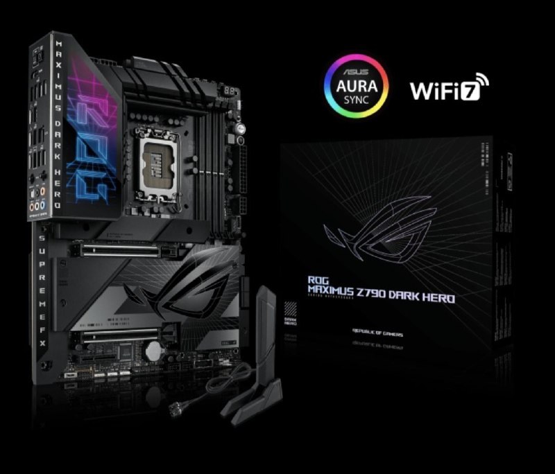 Процессор Intel i7 14700k и материнская плата Asus ROG Maximus Z790 Dark Hero