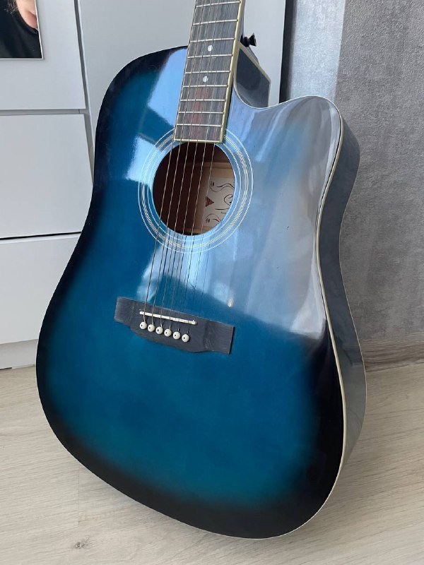 Синяя акустическая гитара Smiger GA-H11 3