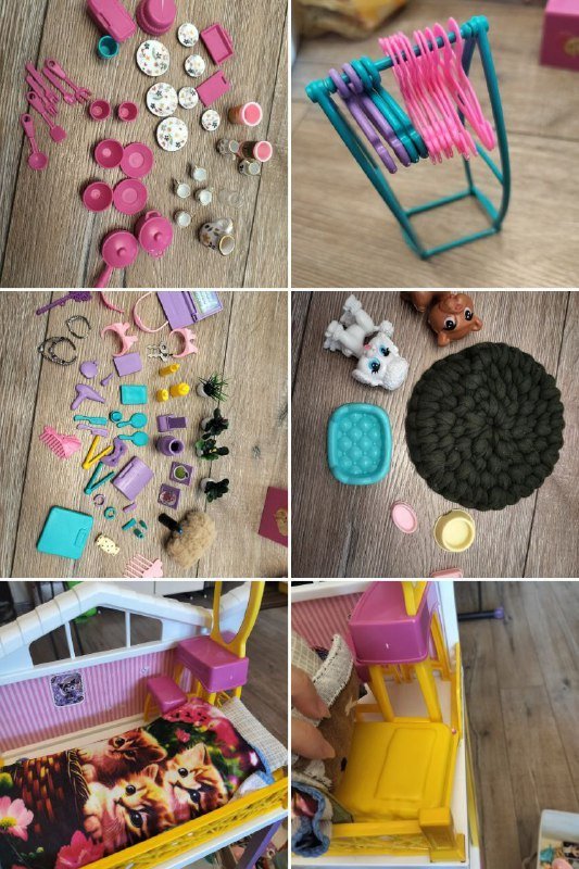 Домик для кукол с мебелью, куклой, одеждой и питомцами 8