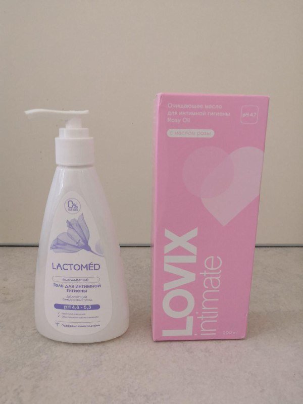 Гель для интимной гигиены Lactomed, масло Lovix