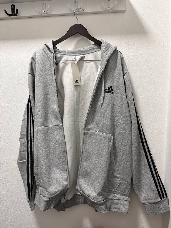 Adidas Grey Jacket Hoodie 2XL 5