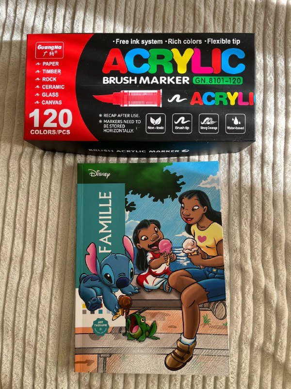 Художественный набор акварель кисти фломастеры раскраска Disney 2