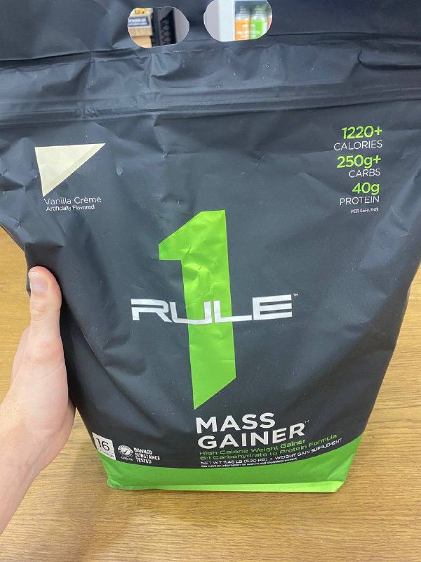 Протеин спортивное питание Rule1 Mass Gainer ваниль