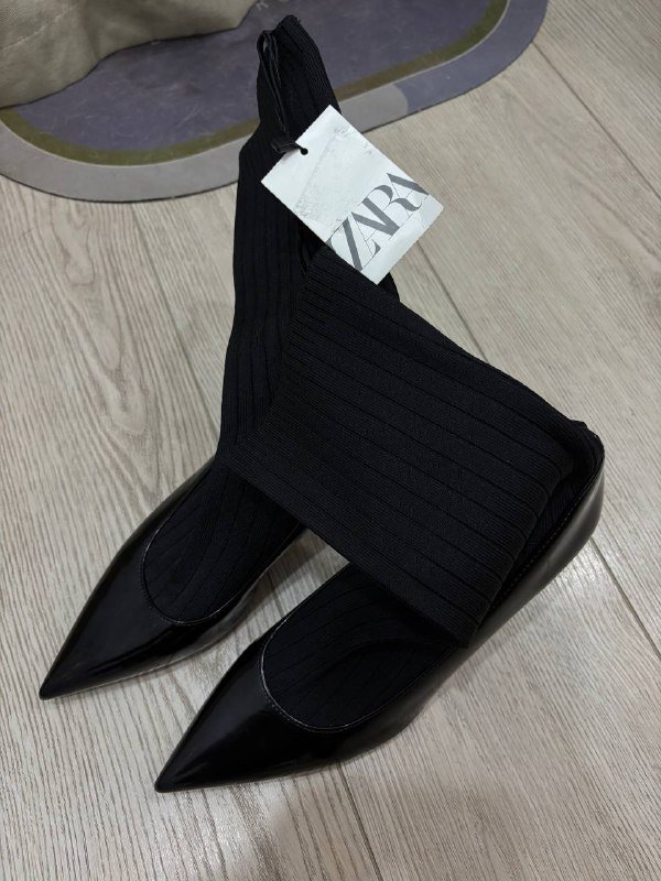 Ботильоны Zara ankle sock boots 38 размер новые 3