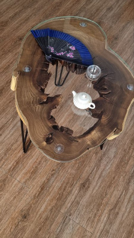 Стол из акации с съемным стеклом 3