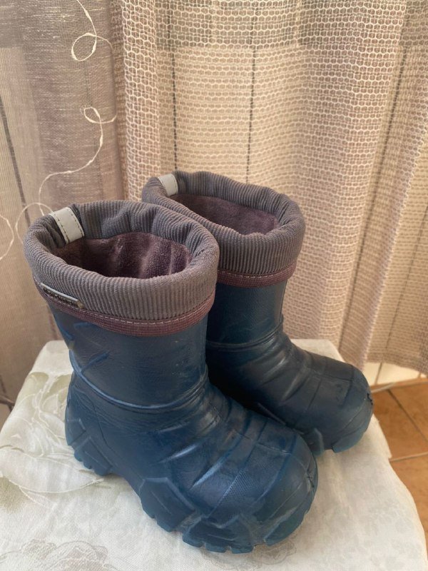 Утепленные детские сапожки-дождевики 25 размер
