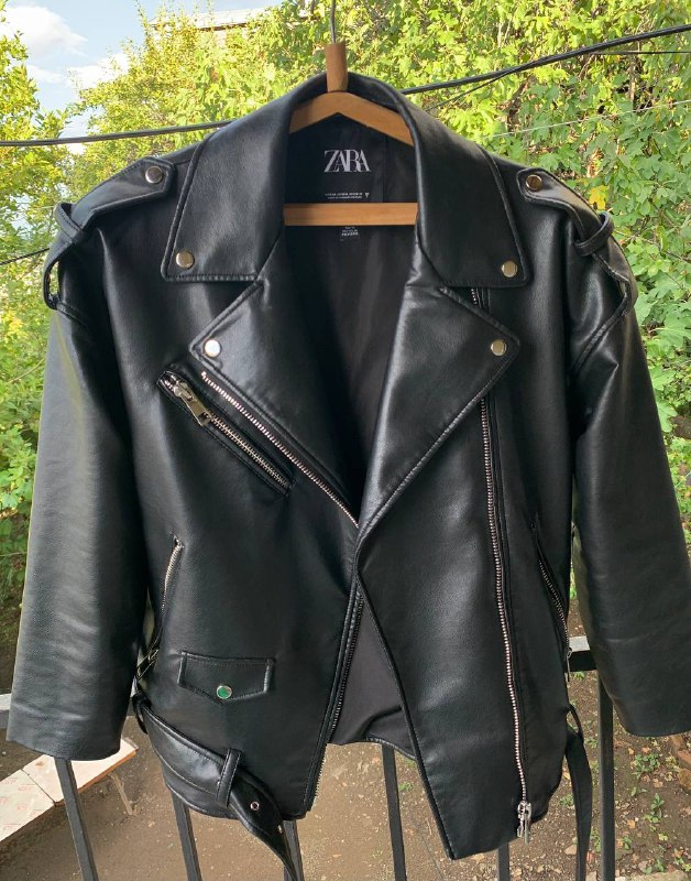 Кожаная куртка косуха Zara