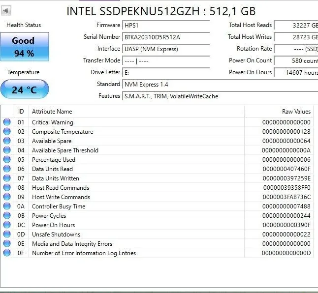 NVME SSD, RAM So-dimm 16GB 1