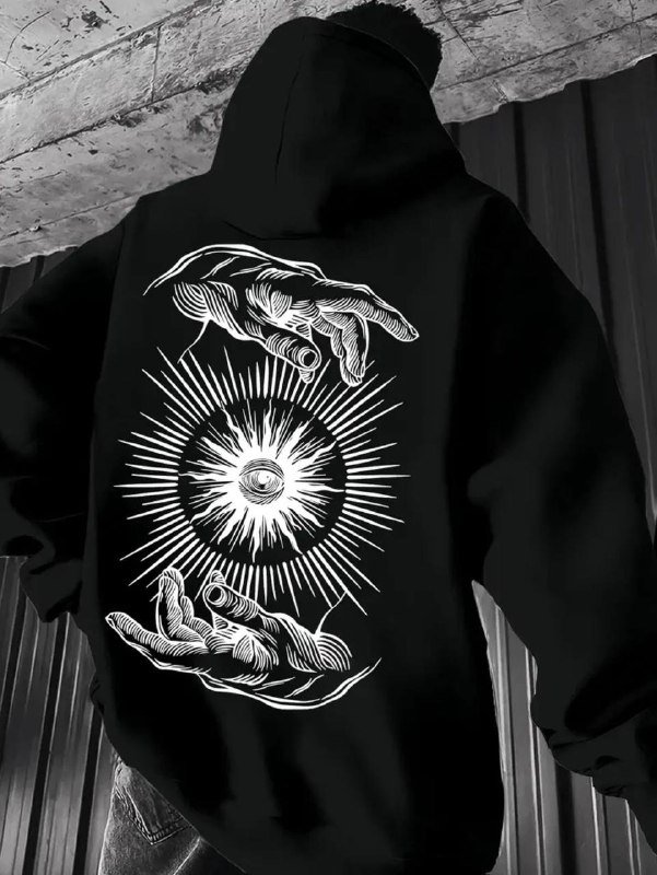 Мужская черная толстовка