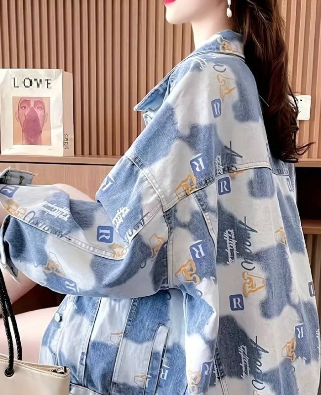 Женская джинсовая куртка XXL