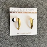 Колье Clover, серьги Knife Edge Hoop, серьги C Hoop, набор серёг 6