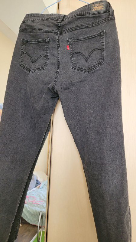 Мужские джинсы темно серые скини стрейч Levi's 5