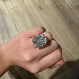 Серебряные кольца с муассанитами 4