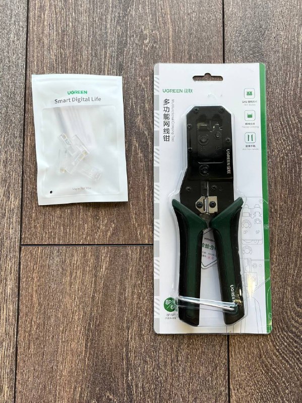 Обжимной инструмент UGREEN NW136, сетевые коннекторы RJ45