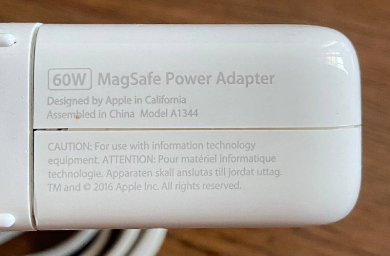 Оригинальный блок питания MacBook MagSafe 1, 60W 3