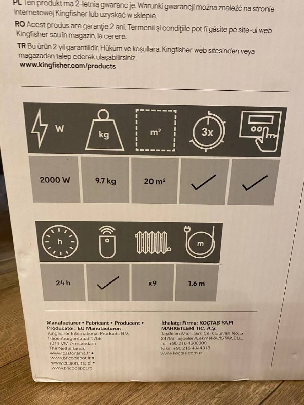 Радиатор масляный (обогреватель) с пультом управления 6