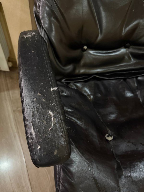 Компьютерное кресло черно-белое, кожаное директорское кресло 8