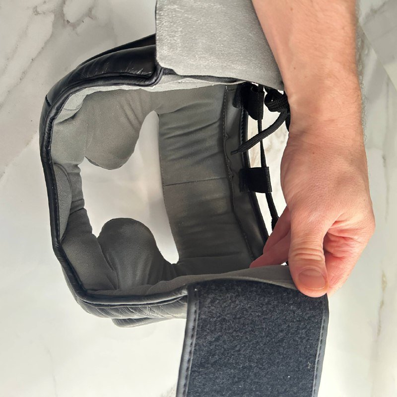 Шлем боксерский KWON из натуральной кожи 4