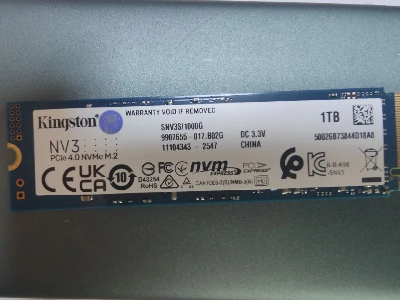 KINGSTON NV3 1TB M.2 NVMe PCIe 4.0 SSD 1