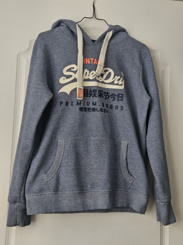 Женская голубая толстовка Superdry размер М 1