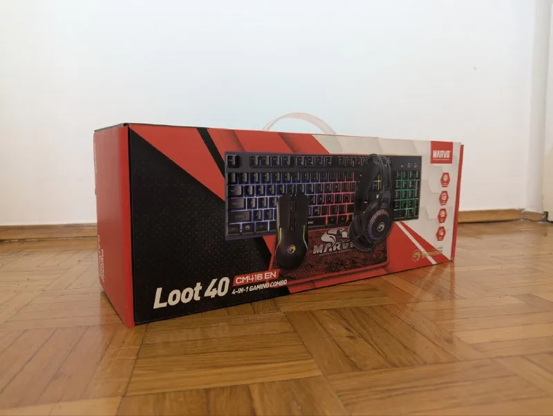 Клавиатура, мышь, наушники, коврик для мыши Marvo Loot40 1