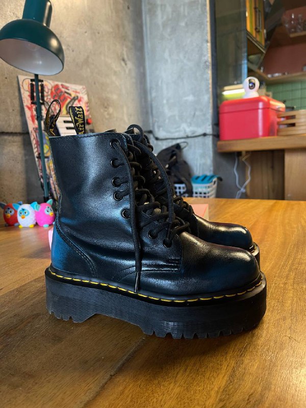Dr. Martens Jadon vintage blue на высокой платформе размер 36 2