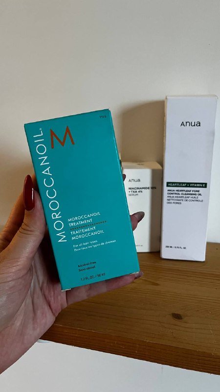 Anua очищающее масло, сыворотка, духи, Moroccanoil аргановое масло 3