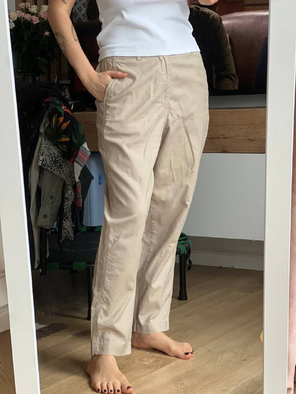 Льняные брюки Uniqlo размер М