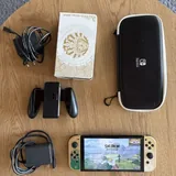 Nintendo Switch OLED Zelda Tears of the Kingdom Edition, 4 games 1
