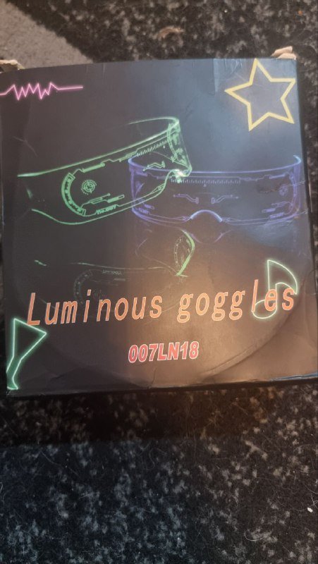 Светодиодные очки синий цвет