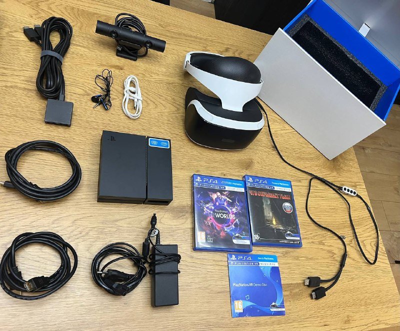 PlayStation 4 Slim 1tb, геймпады, игры, зарядная станция, PlayStation VR 6