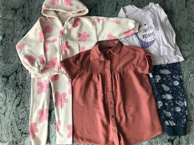 Костюм Zara, платье Kiabo, спальный костюм Waikiki для девочки