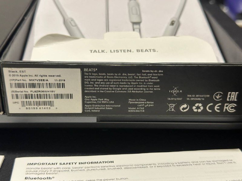 Оригинальные наушники BeatsX Bluetooth 3