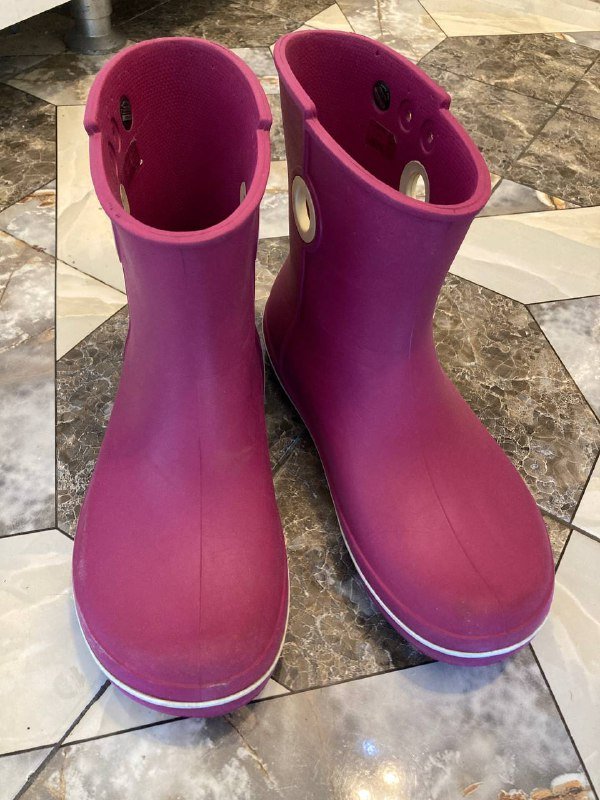 Резиновые сапоги crocs розовые W 10