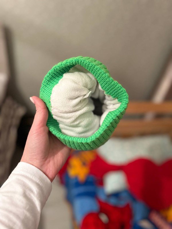 Зимняя шапка со снудом ярко салатовая 3