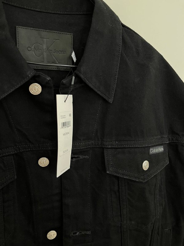 Джинсовка Calvin Klein 90s Trucker Jacket черная М новая