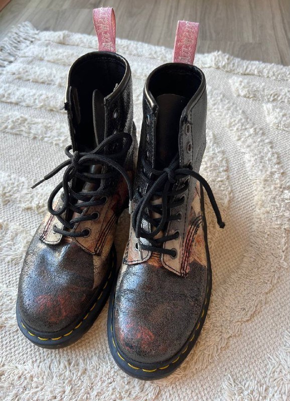 Ботинки Dr Martens размер 37 масляная живопись 3