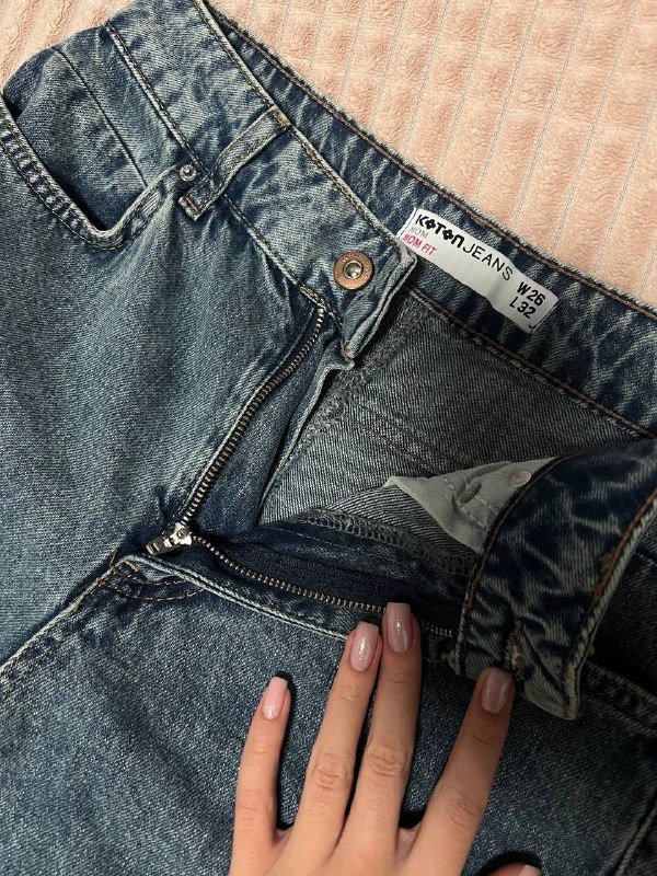 Джинсы Мом Koton, черные лосины на флисе 2