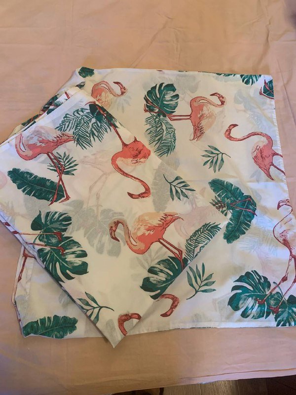 Пододеяльник с фламинго и наволочка