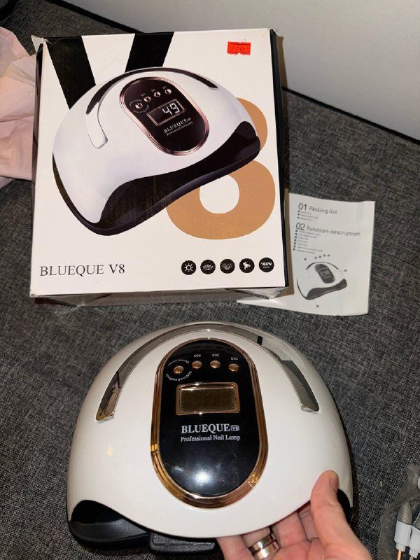 Маникюрные принадлежности набор лампа лаки кисточки 3