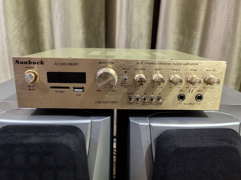 Колонки Panasonic и усилитель Sunbuck 8-канальный 4